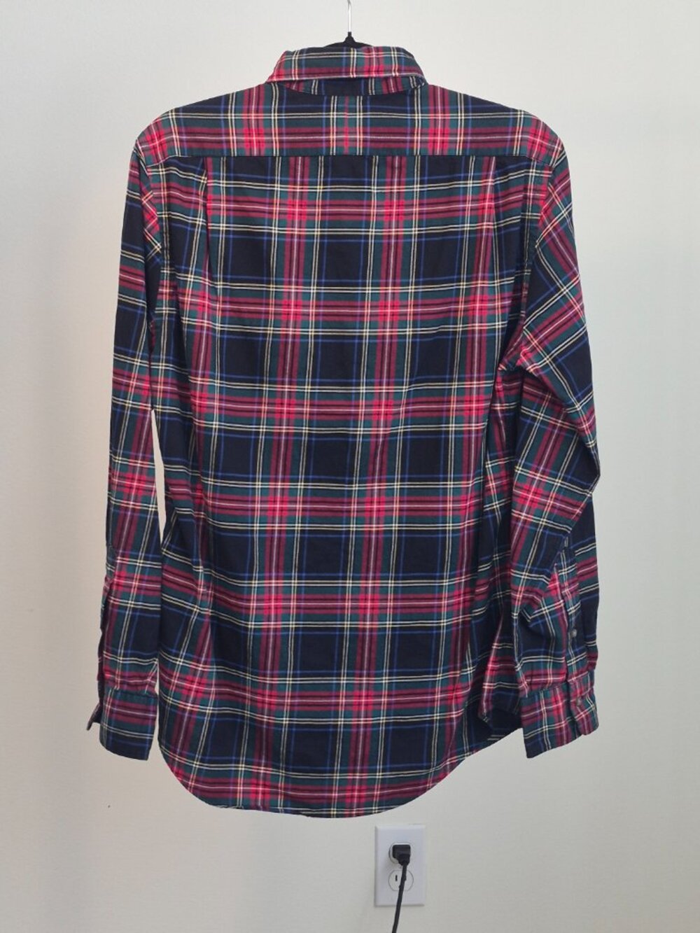 Polo Ralph Lauren Shirt Mens Medium Red Green Plaid Slim Fit Button Down - Picture 3 of 8